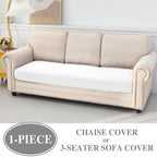 Couch Cushion Cover Chaise Lounge Cover Washable Separate Seat Chaise Couch - Image 3