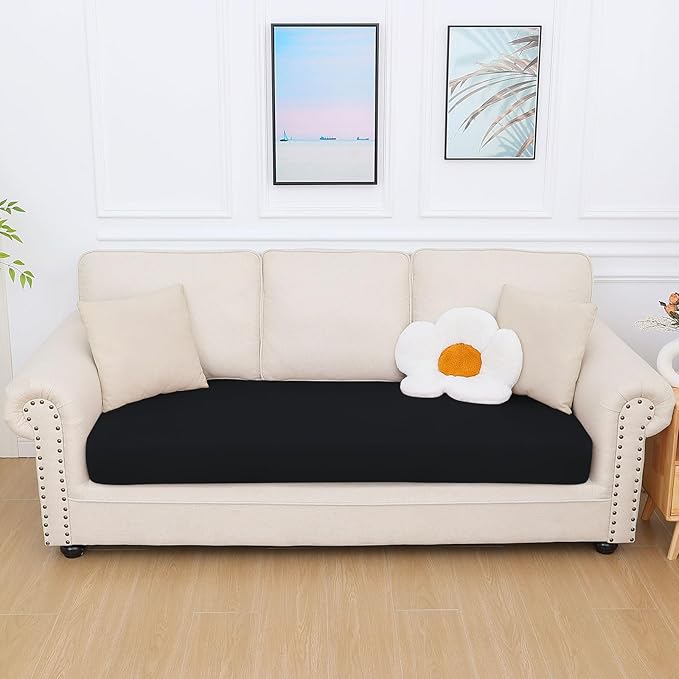 hyha Milk Silk Couch Cushion Covers, Soft Magic Sofa Covers Washable - Image 7