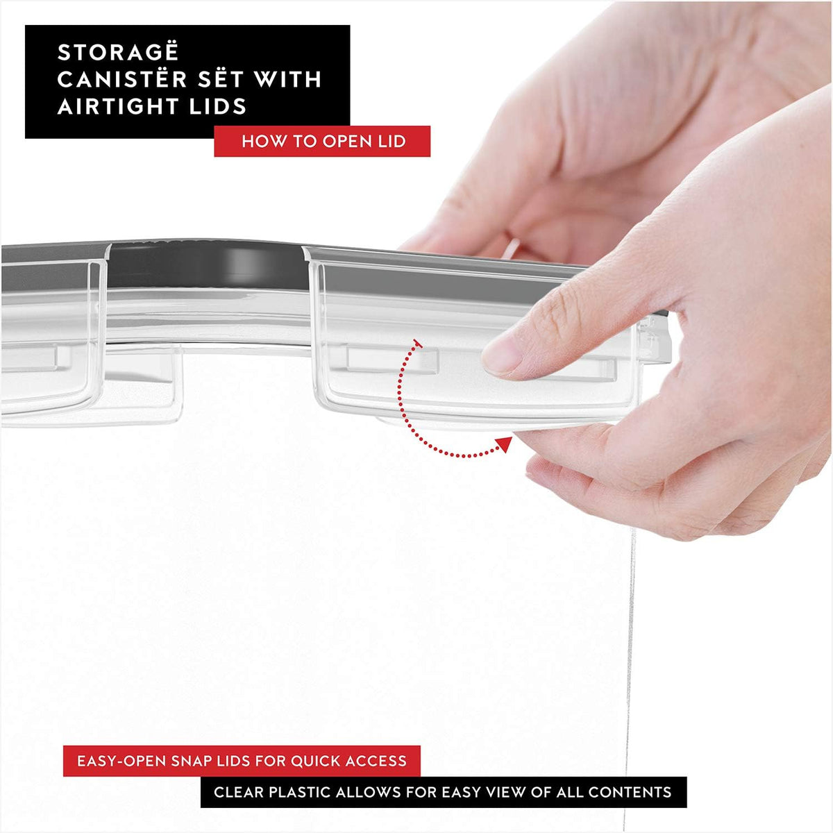 Airtight Food Storage Containers with lids For Kitchen Pantry Organization