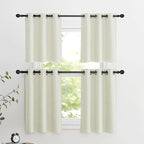 NICETOWN 24 inch Long Blackout Tiers, Farmhouse Grommet Half Window Curtains - Image 7