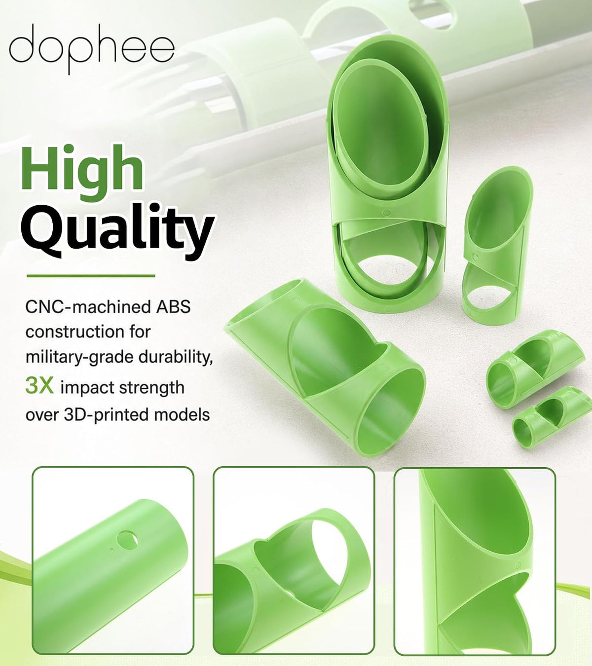dophee 6pcs Pipe Insulation Cutting Guide Set, Green 15mm-53mm
