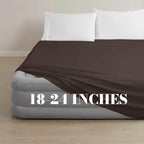 Mocassi Luxury King Air Mattress Fitted Sheet with Smart Pockets, King Size Air Bed Sheets, 16-24 Inch Extra Deep Pocket, Hotel Quality, Soft, Brown