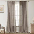 Taupe Linen Curtains 96 inches Long by Jolilight