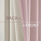 MIULEE Linen Texture Curtains for Bedroom Solid 100% Blackout Thermal Insulated - Image 6