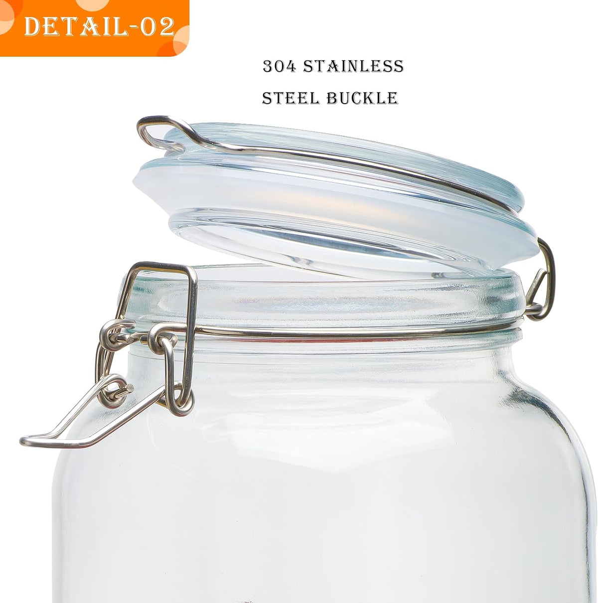 Large Glass Storage Containers with Airtight Lids 78oz 3 Pack