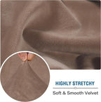 H.VERSAILTEX Velvet Stretch Individual Couch Cushion Cover Plush Cushion - Image 5