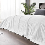 BEDELITE Fleece Blanket King Size – 3D Ribbed Jacquard Soft and Warm Decorative by BEDELITE