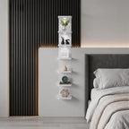 7 Tier Wall Shelf with LED Lights Lack Shelf for Room Collection, White