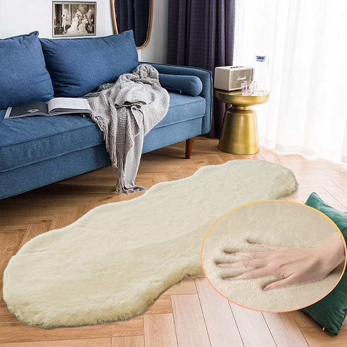 ORINOVA Shag Polyester Bunny Washable Fluffy Rug Runners - Image 3