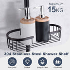 Shower Head System with Caddy Oil Rubbed Bronze Shower Kit with 12 Inch | Stainless Steel Bathroom Rain Shower Head and Handle Set Fixture, Outdoor Exposed Wall Mounted