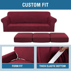 H.VERSAILTEX 4 Piece Stretch Sofa Covers - Image 4