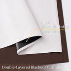 Yakamok 100% Blackout Curtain Panels 84 inches Cold and Light Blocking Drapes - Image 4