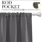 NICETOWN Grey Window Curtains for Bedroom - Image 3