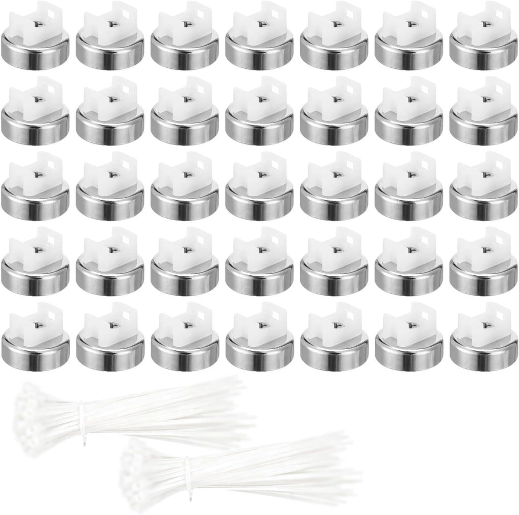 Magnetic Cable Zip Tie Mounts Kit, 50 Pcs Holders with 200 Pcs Cable Ties, Heavy-Duty Magnetic Wire Management for Desk, Office, Home, Automotive, Marine, Multipurpose Cable Clips Organizers, Silver