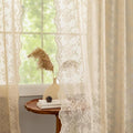 YJ YANJUN Vintage Lace Curtains-Victorian Floral Sheer 80 inch Long Curtains by YJYANJUN