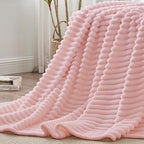 BEDELITE Full Size Blanket for Bed, 300GSM Soft & Warm Fleece Pink Blanket - Image 6