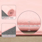 Amearea Pink Round Area Rugs 4ft Washable Circle Rugs - Image 3