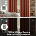 Simplebrand Ava Terracotta Blackout Curtains - Image 6