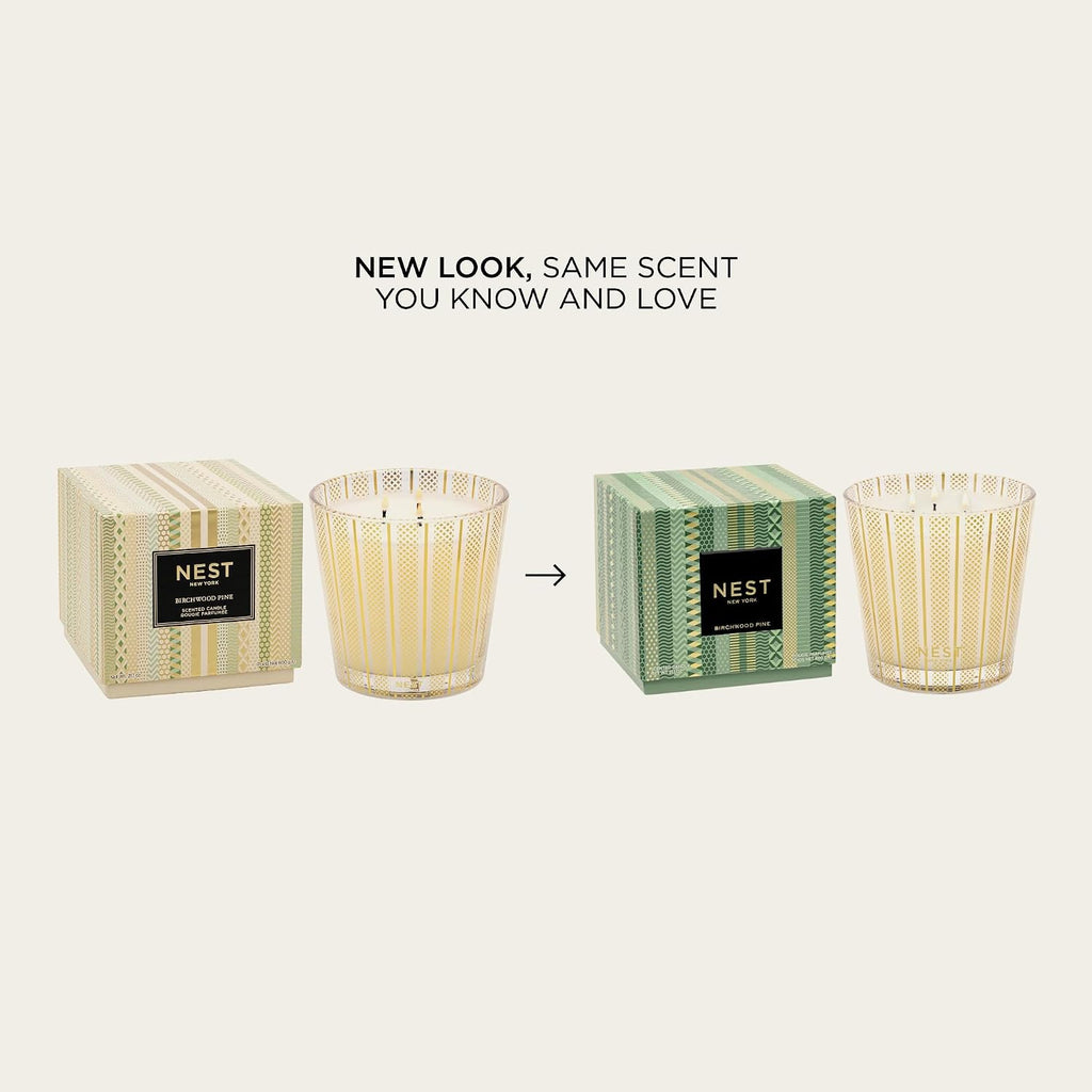 NEST New York Scented 3-Wick Christmas Tree Candle, Birchwood Pine