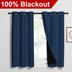 NICETOWN Moroccan Blue 100% Blackout Curtains 2 Panels - Image 2