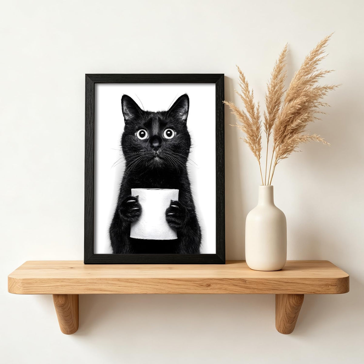 Framed Funny Bathroom Wall Art
