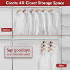 Space Saving Hanger Hooks 100Pcs, Upgrade Heavy Duty Hanger Connector Hooks