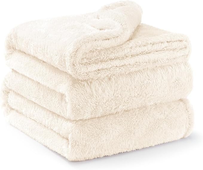 Exclusivo Mezcla Plush Fuzzy Fleece Bed Blanket Queen Size, Super Soft - Image 5