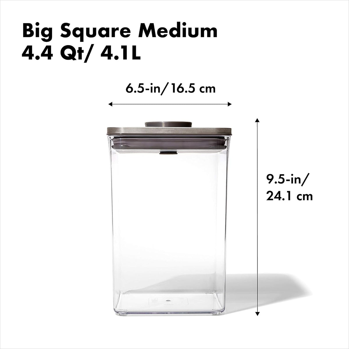 OXO Steel POP Container, 4.4 qt, Gray