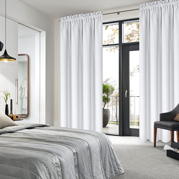 DWCN Blackout Curtains for Bedroom – Thermal Insulated Energy Saving Drapes for - Image 2