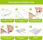 IBORING Drink Organizer for Fridge,Holds up to 25 Cans