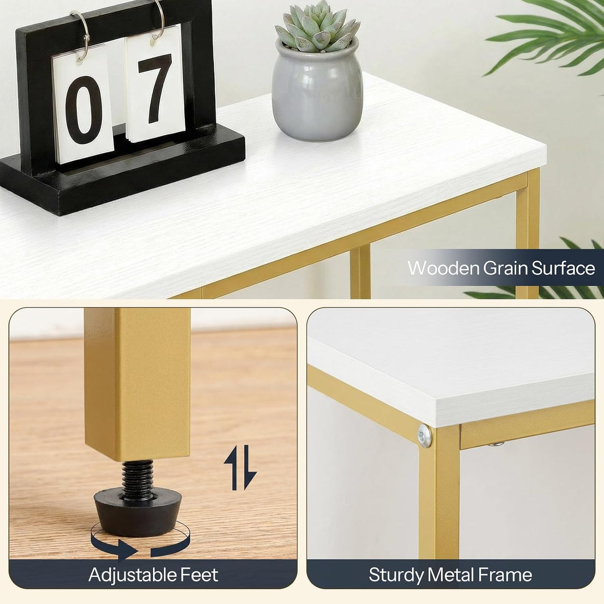 HOOBRO Narrow Console Table, 29.5" Small Entryway Table
