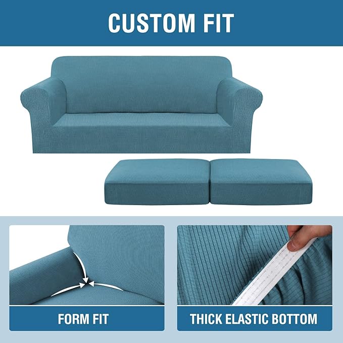 H.VERSAILTEX 3 Piece Stretch Sofa Covers - Image 4
