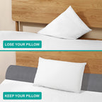 Vekkia Queen Bed Wedge Pillow for Headboard Gap,Mattress Gap Filler-Gray