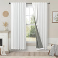 Black Out Curtains 63 Inch Long Small White Blackout Energy Saving Dining Room by Pitalk
