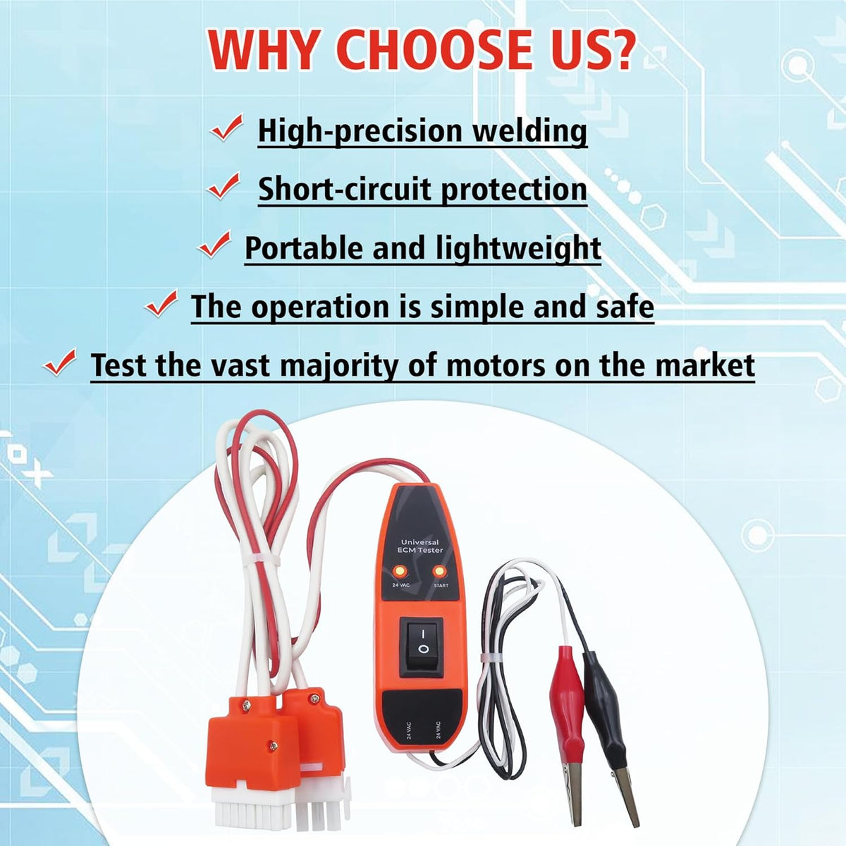 ECM Motor Tester Compatible with Multiple ECM Motors for Accurate Testing