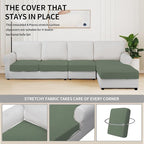 Easy-Going Stretch 4 Pieces Couch Cushion Covers - Image 5