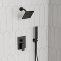 6" Wall Mount Shower System with Handheld Spray, Matte Black