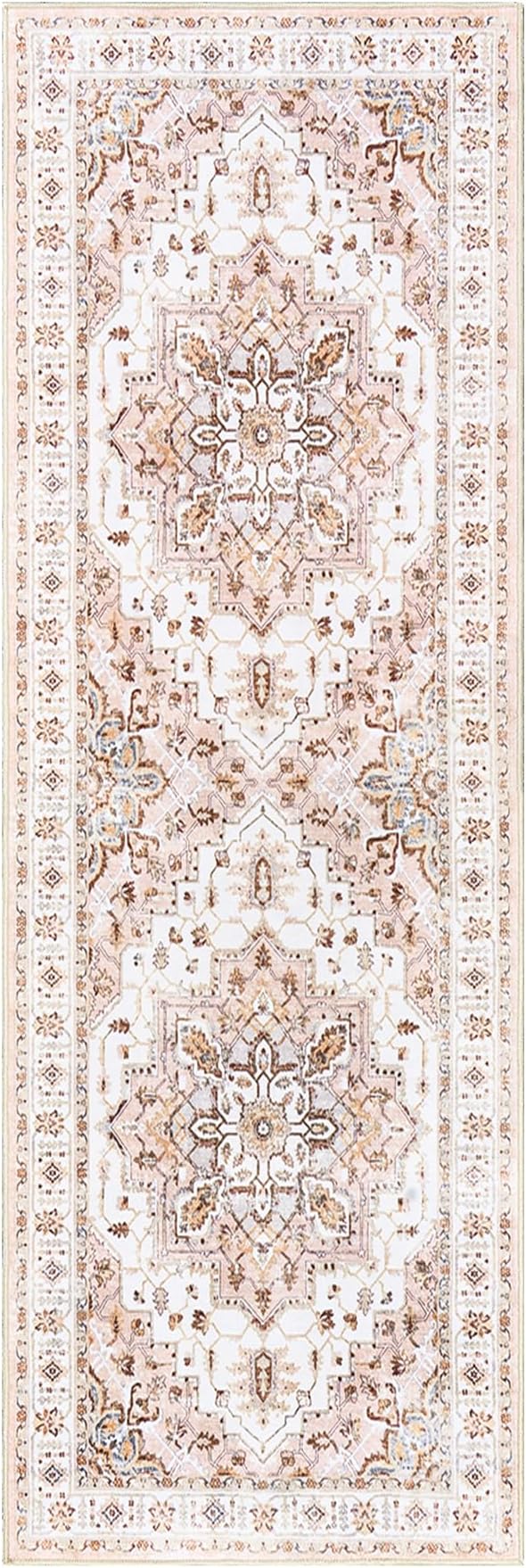Madane Runner Rug 2'6''x8' Kitchen Runner, Hallway Runner Printed Vintage - Image 2