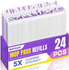 24 Pcs Power Mop Pads Refills for Swiffer PowerMop — Affordable Disposable Wet Mop Replacement Pads that Work Like the Name Brand for Less