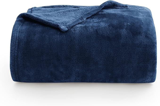 BEDELITE Fleece Blankets Queen Size Navy Blue Throw Blankets - Image 9