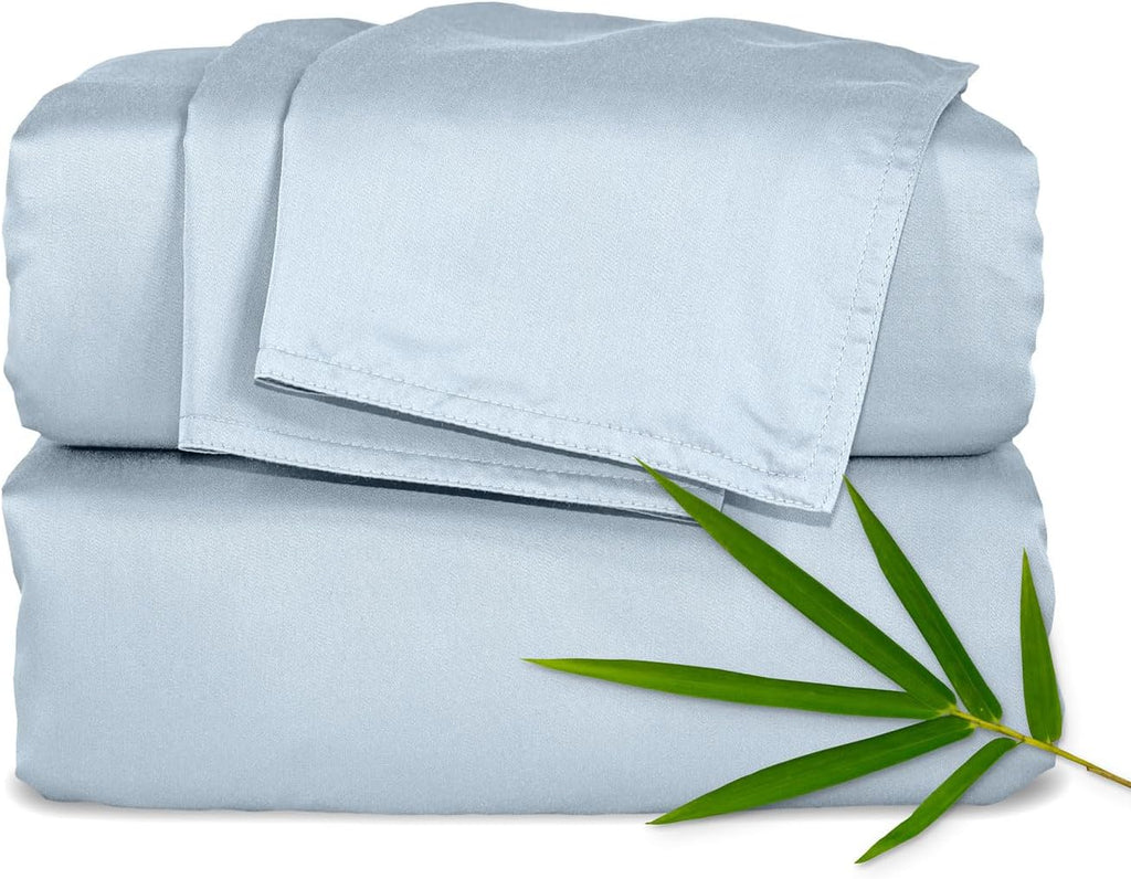 Pure Bamboo King Sheets, Genuine 100% Organic Viscose Derived from Bamboo Bed Sheet Set, Luxuriously Soft & Cooling, Double Stitching, 2 Year Quality Promise (King, Birch)