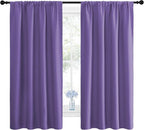 NICETOWN Kitchen Curtains, Short Blackout Drapes, Lilac Purple, Thermal by NICETOWN