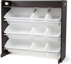 Humble Crew Kids Toy Organizer with Display Shelf, 9 Bins, 3 Tier Storage