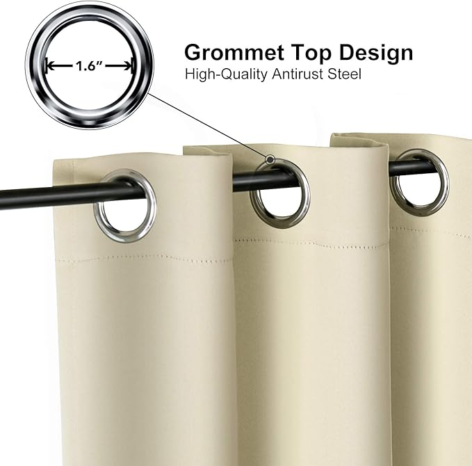 ChrisDowa Blackout Curtains 70 inches Wide - Image 2