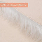duduta White Faux Sheepskin Round Rug 4x4 ft, Fluffy Shag Fur Bedroom Nursery - Image 4
