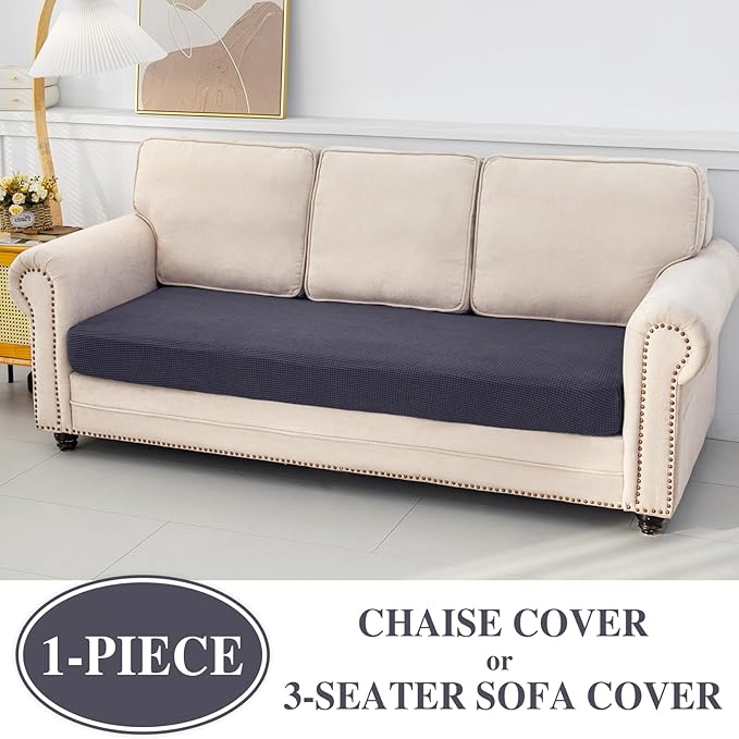 Chaise Couch Cushion Cover Washable Separate Seat Stretch Sectional Sofa - Image 3