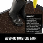 GORILLA GRIP 100% Waterproof All-Season WeatherMAX Doormat, US Designed Natural - Image 4