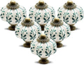 12pcs Ivory Pumpkin Knobs, Leaf Pattern Cabinet Knobs