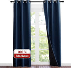 NICETOWN Complete 100% Blackout Curtain Set, Thermal Insulated & Energy by NICETOWN