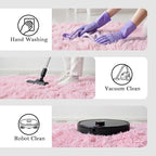Small Rug Throw Rugs for Bedroom, Mini Area Rug, Fluffy Pink Carpet, Affordable - Image 4